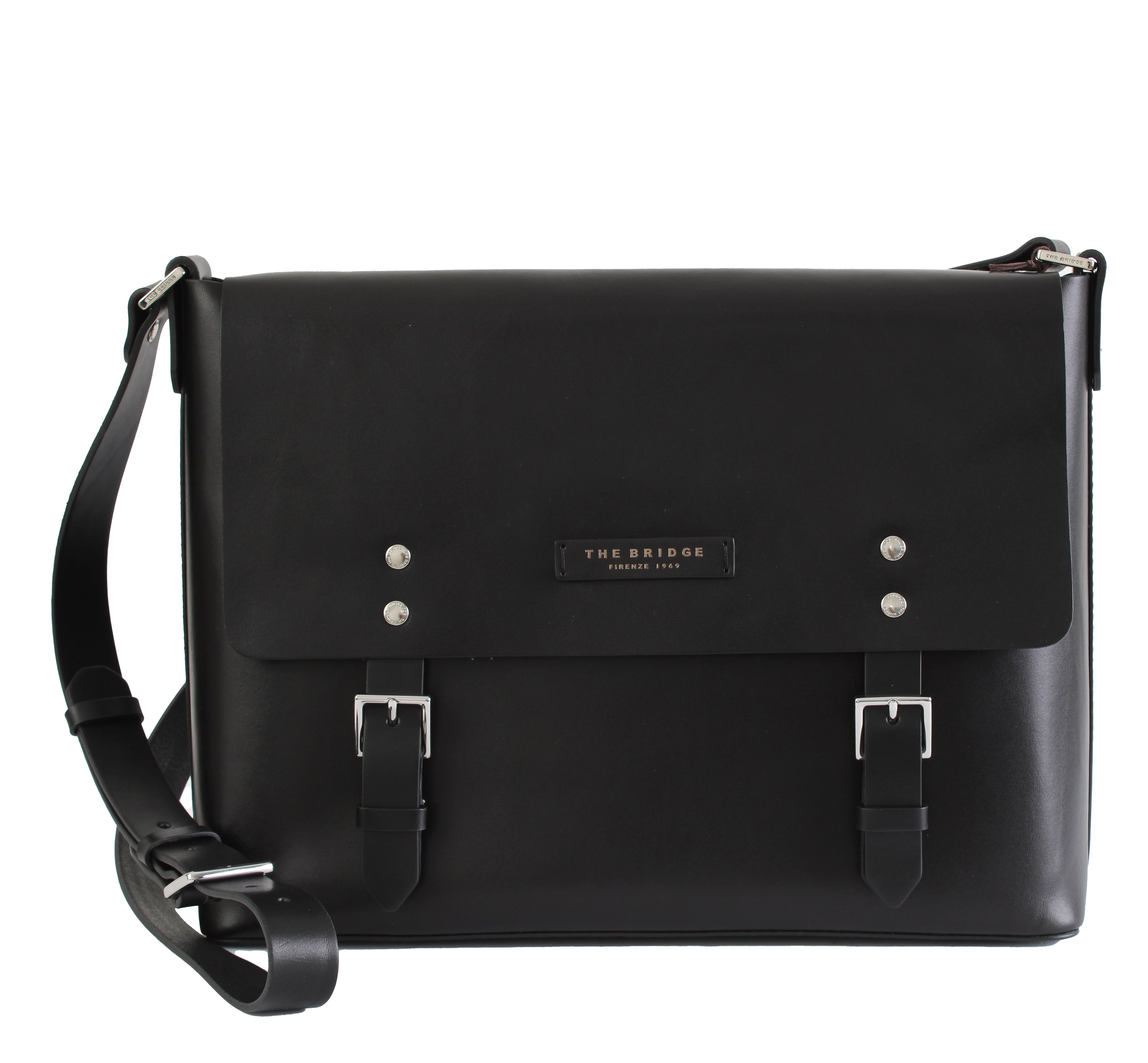 The Bridge Lorenzo Line Shoulder Bag Black Men