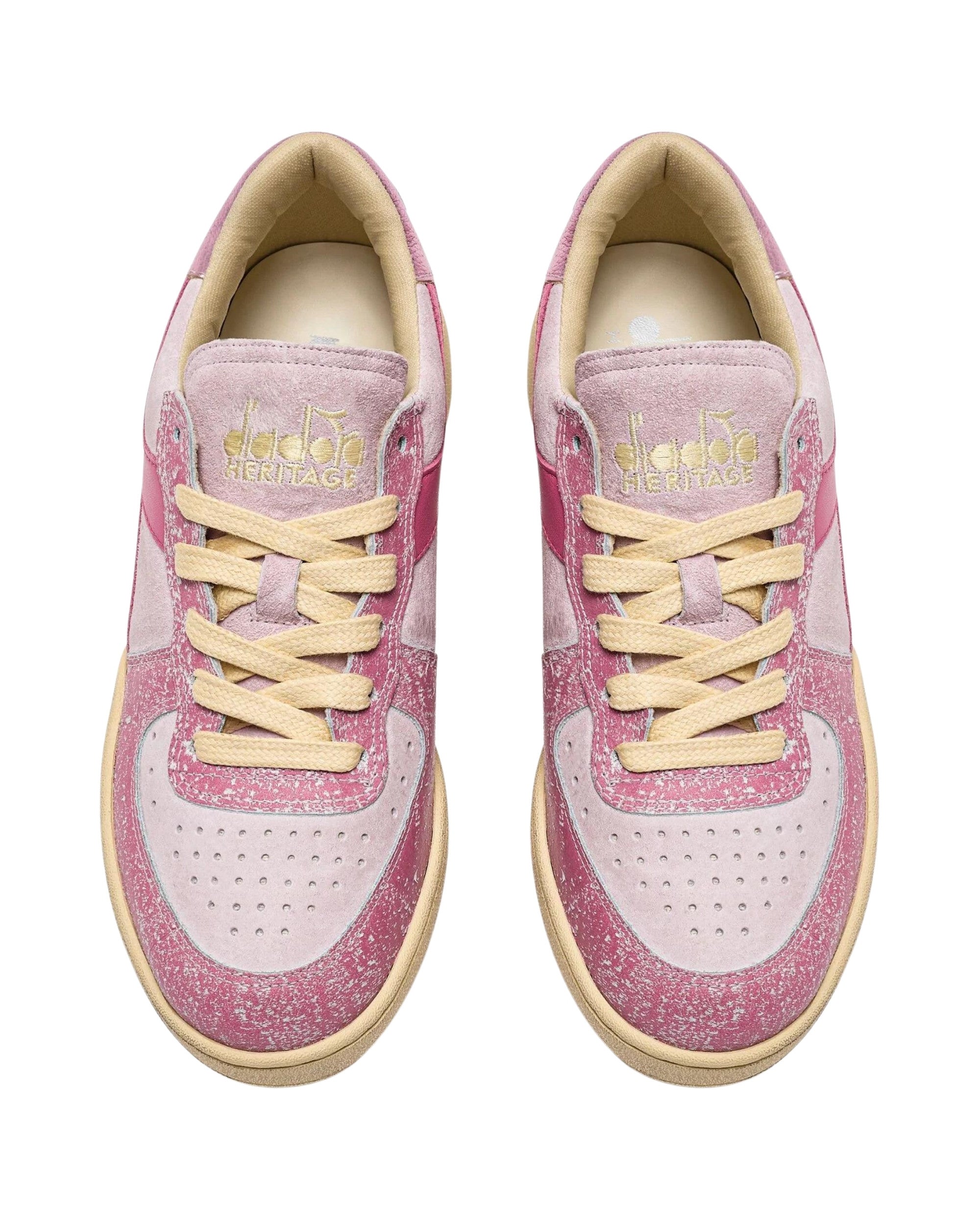 Diadora Heritage Sneakers MI Basket Low Pelle Rosa