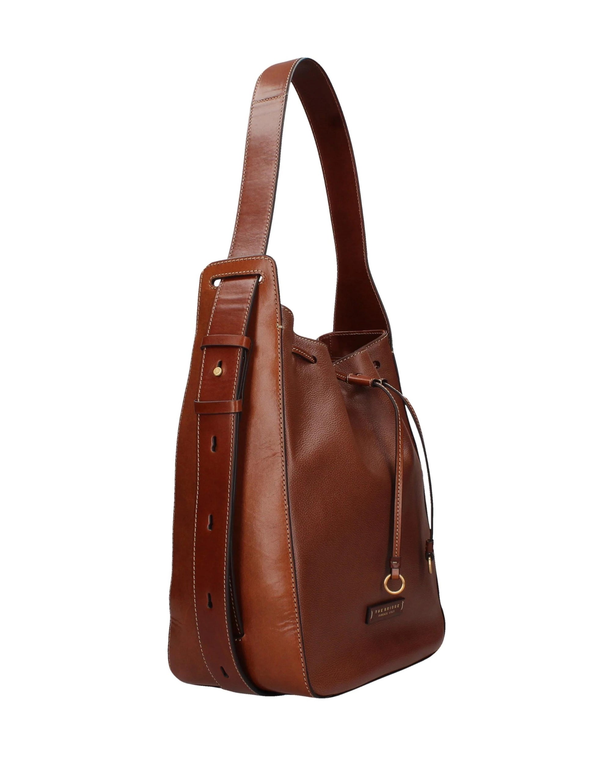 The Bridge Hobo Leather 100% Made In Italy Brown Women