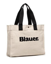 Blauer Beach Tote Shopper Shoulder Bag Beige Women