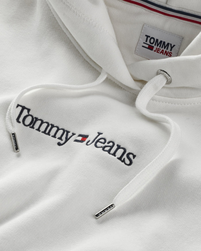 Tommy Jeans Felpa con Cappuccio Linear Serif Riciclato Beige 3