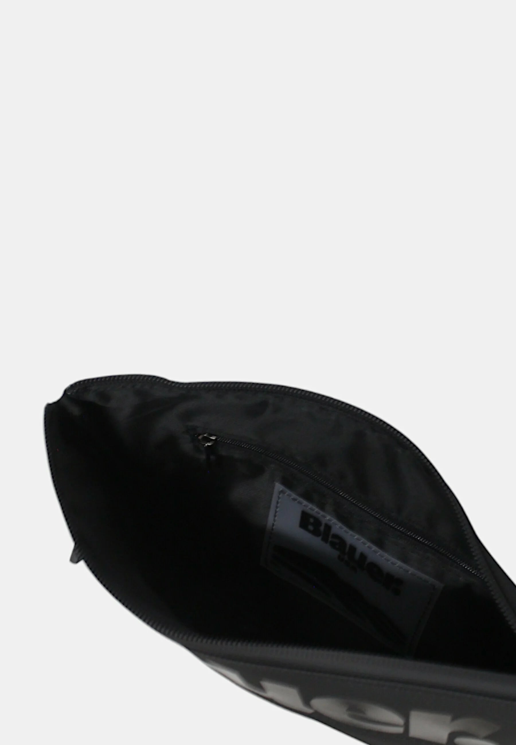 Blauer Borsa Pochette Coney Clutch Donna Uomo sling polso nylon cerato NERO