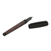 S.t.dupont biro penna roller fibra di carbonio Pvd lucido nero lava 14,8x1,5 cm 412397L