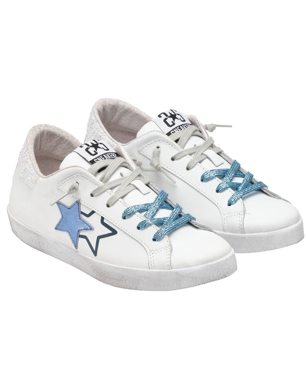 Sneaker One Star In Pelle Bianco Donna-2