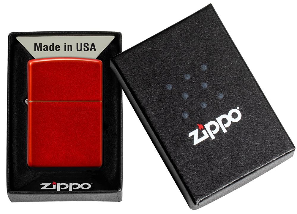 Zippo Metallic Red Box Vintage Rosso Unisex