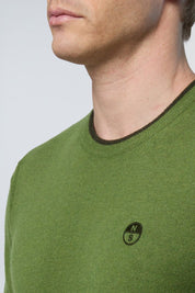North Sails maglione misto cashmere GIROCOLLO LOGO ricamo finezza 12 699775 0446 salvia