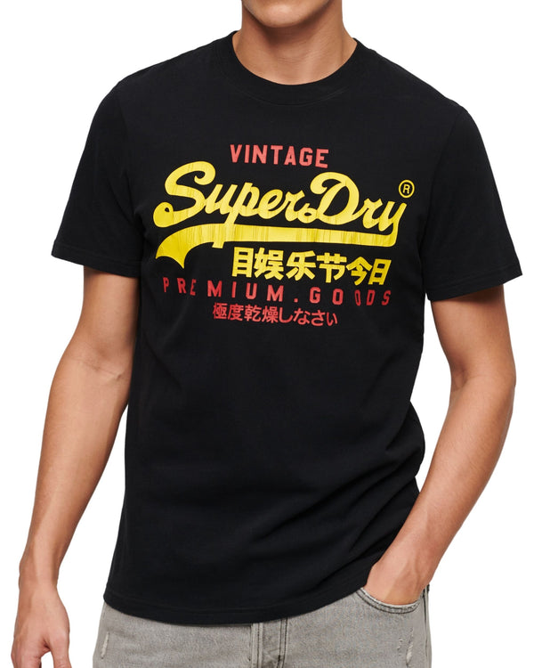 Superdry T-Shirt VL Duo Cotone Nero-2