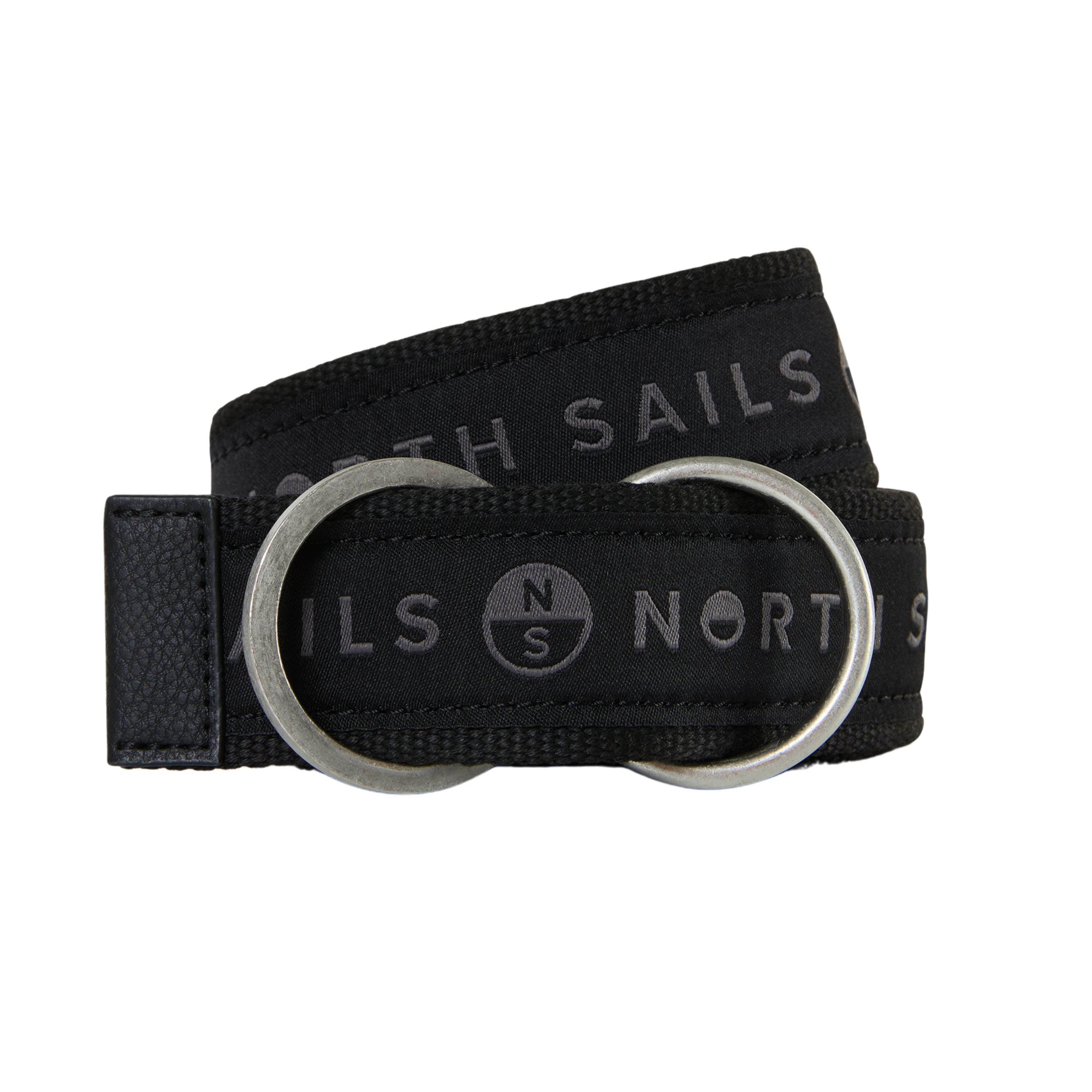 North Sails cintura belt nastro logato fibbia ring tessuto tecnico black