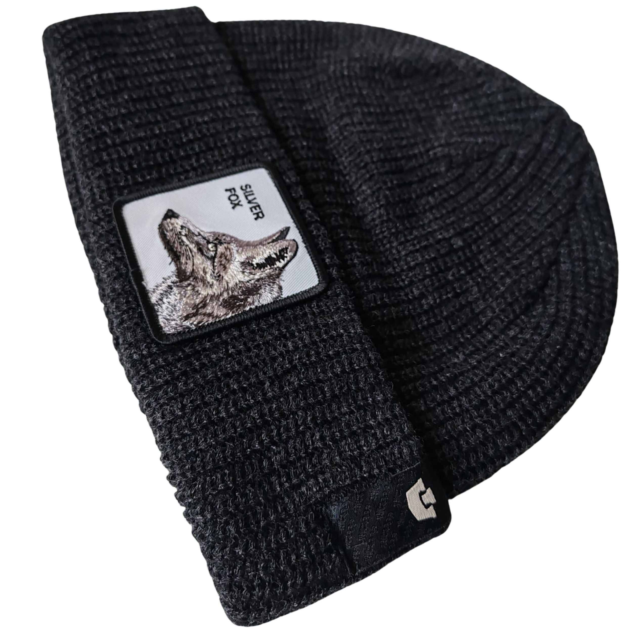 Goorin Bros. Cuffia Beanie 'Silver Fox' in Misto Acrilico Nero Unisex