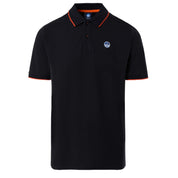 North Sails Polo maglia maglietta 692452 colletto rigato cotone biologico