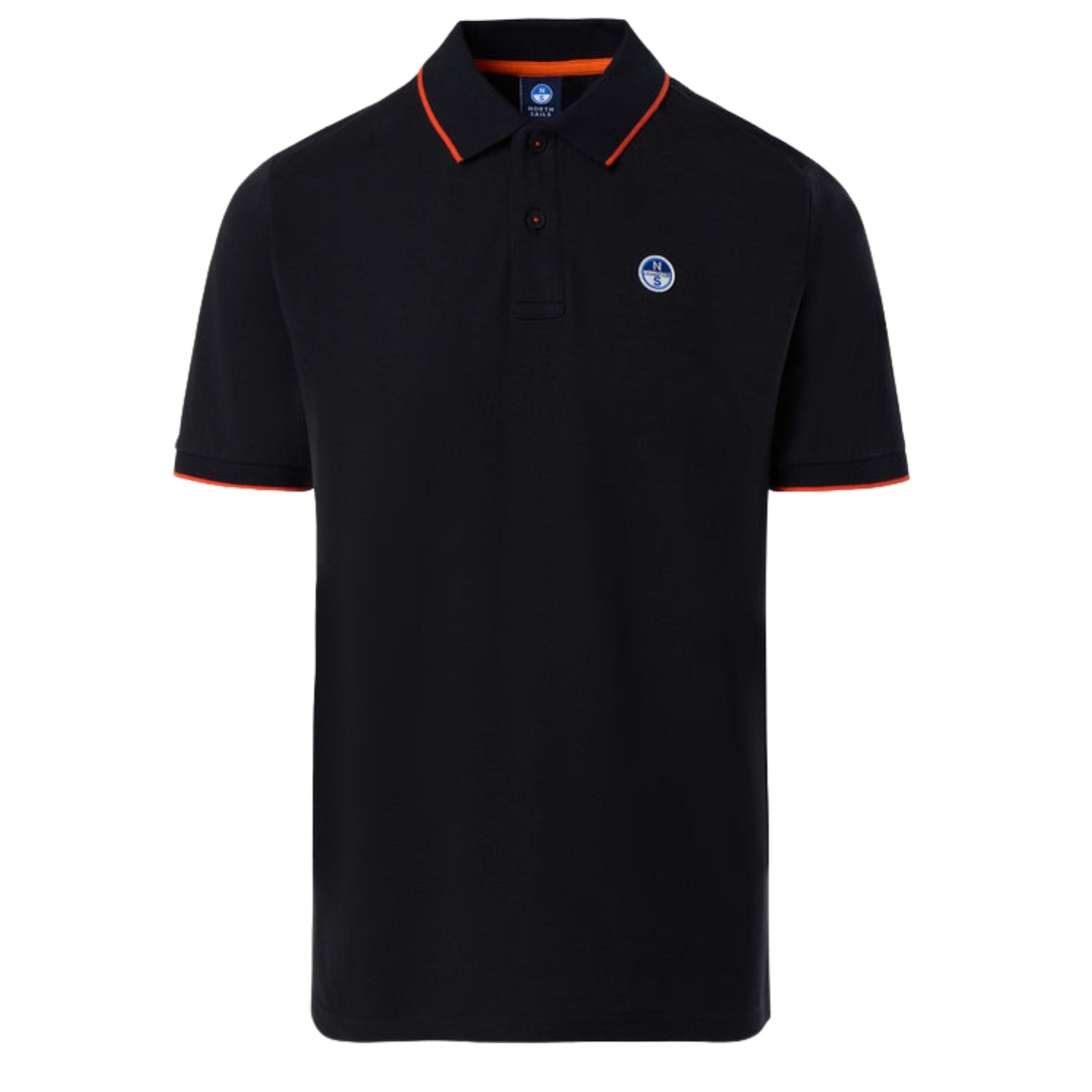 North Sails Polo maglia maglietta 692452 colletto rigato cotone biologico