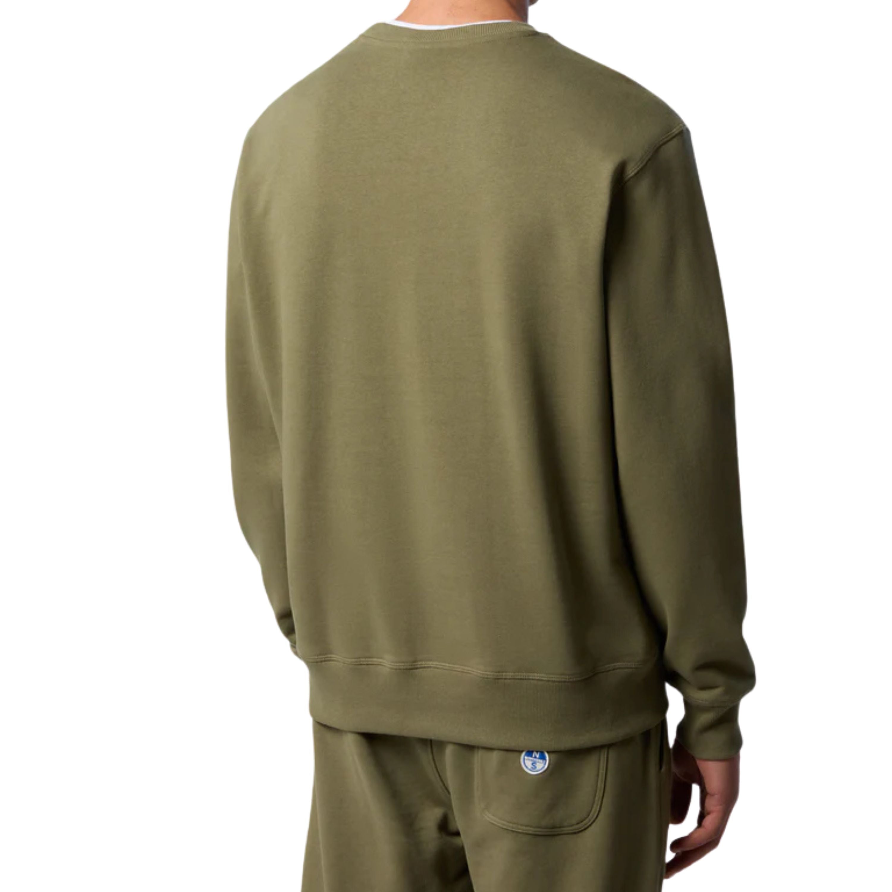 North Sails Felpa manica lunga girocollo CREWNECK SWEATSHIRT verde militare 691220