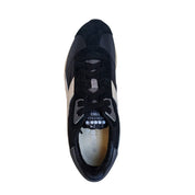 Diadora Heritage Sneaker Uomo Mercury Elite Sprint SW Tomaia in Pelle Nero Bianco Candido
