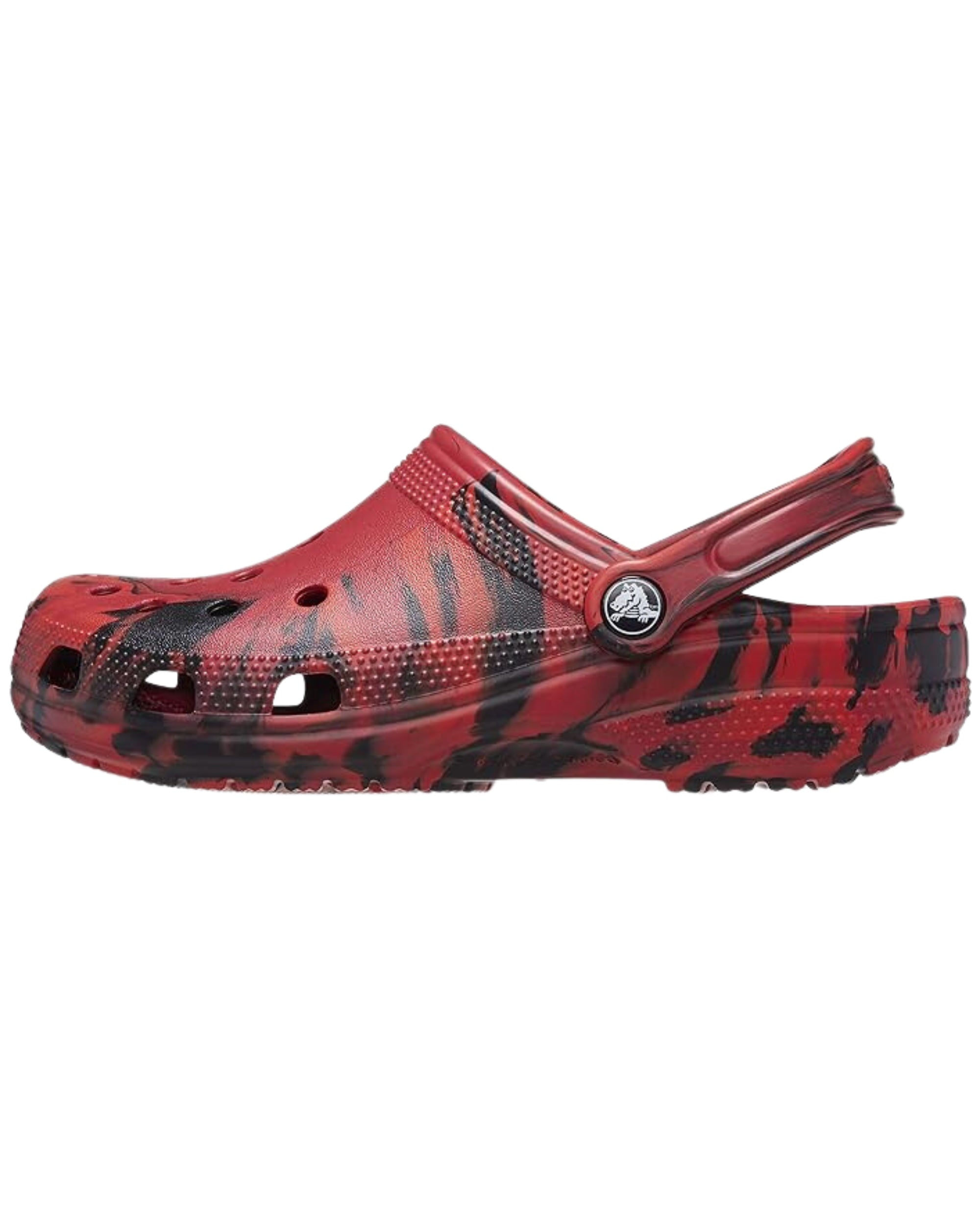 Crocs Zoccolo Sabot Effetto Marmo in Eva Rosso