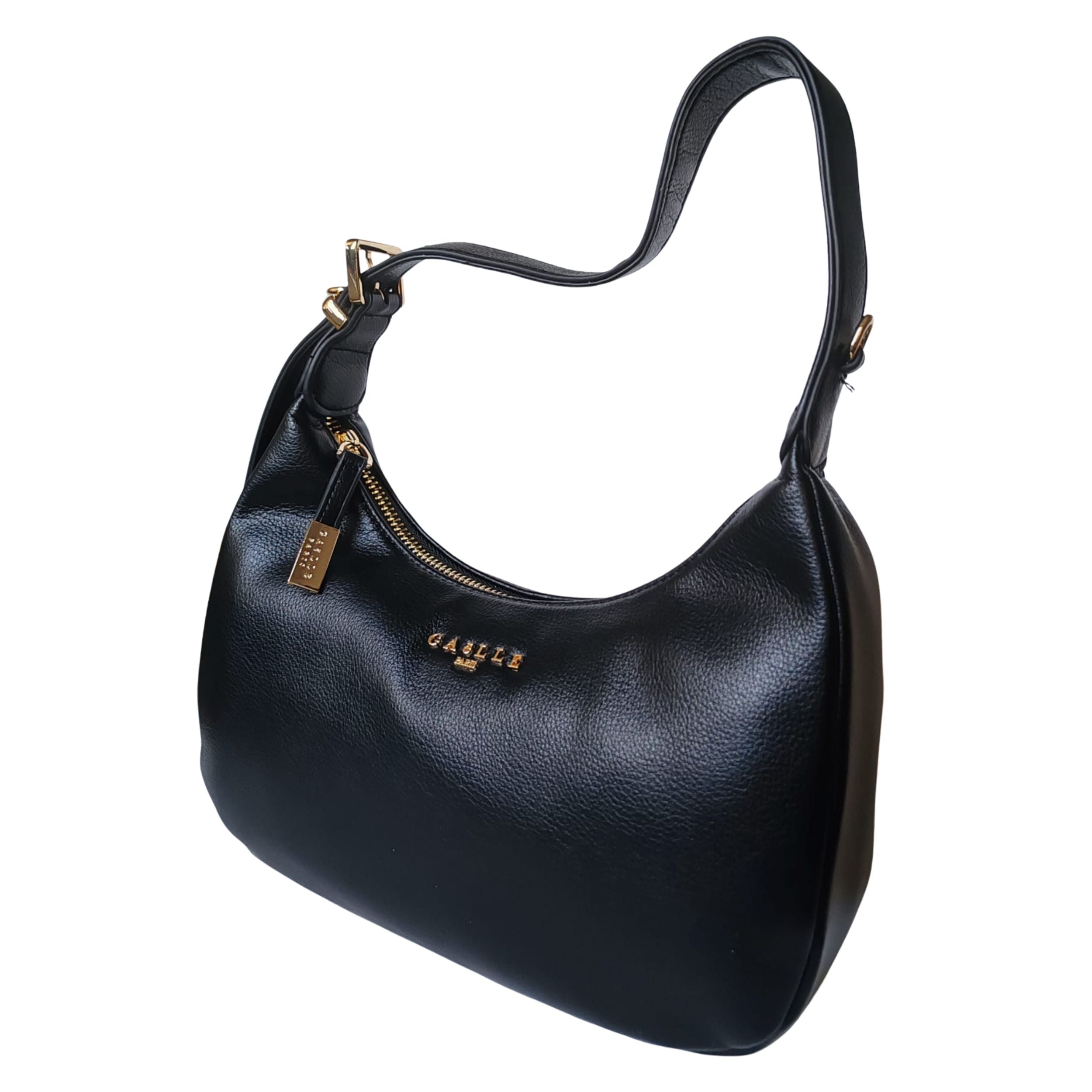 Gaelle Borsa Hobo in Ecopelle Bottalato Nero Donna GAACW02325