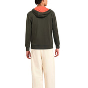 North Sails Felpa manica lunga Hoodie cappuccio full zip 691260 verde 0440