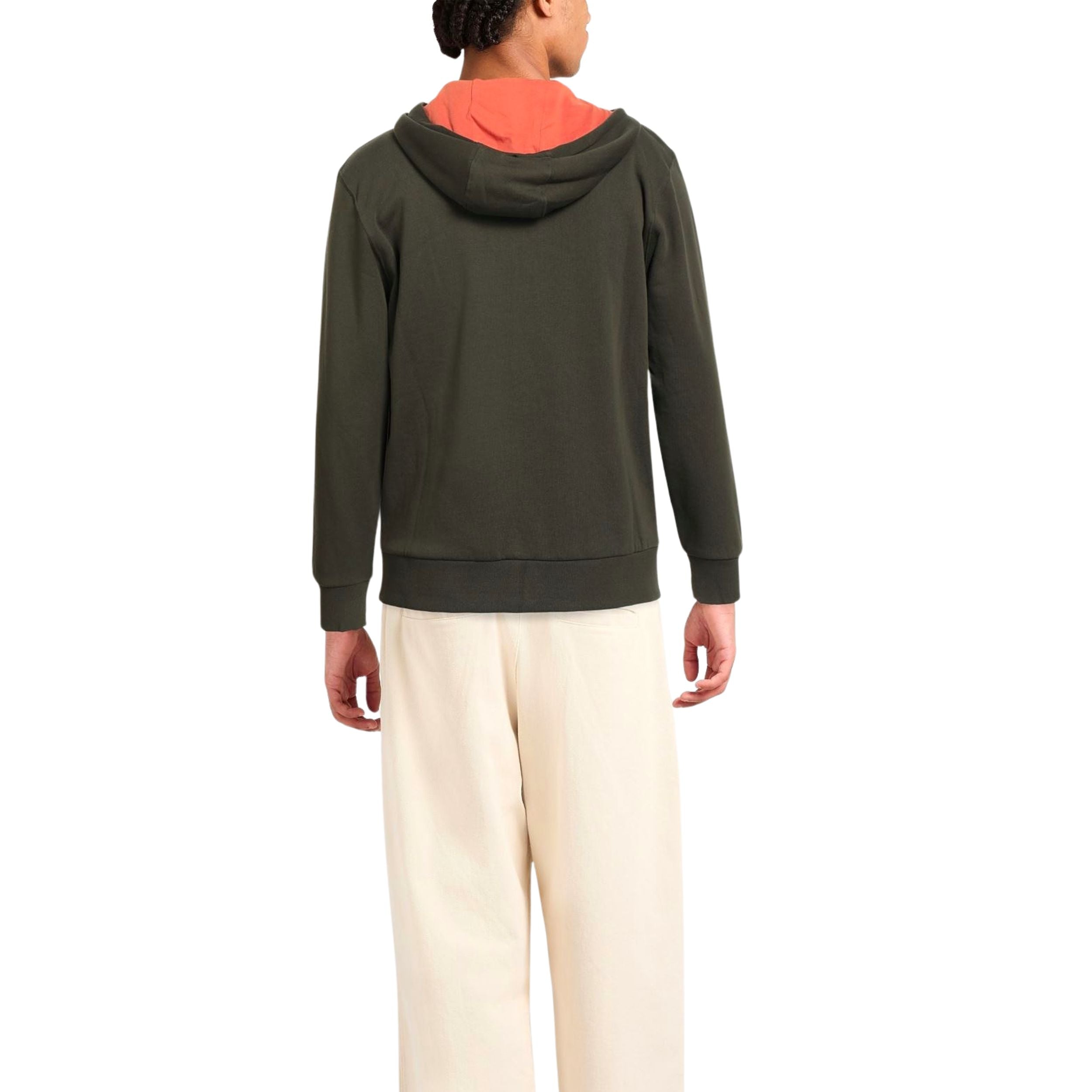 North Sails Felpa manica lunga Hoodie cappuccio full zip 691260 verde 0440