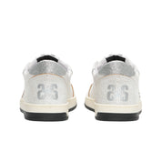 2Star Scarpe Sneakers Made in Italy artigianali Week Star Pelle Bianco Argento