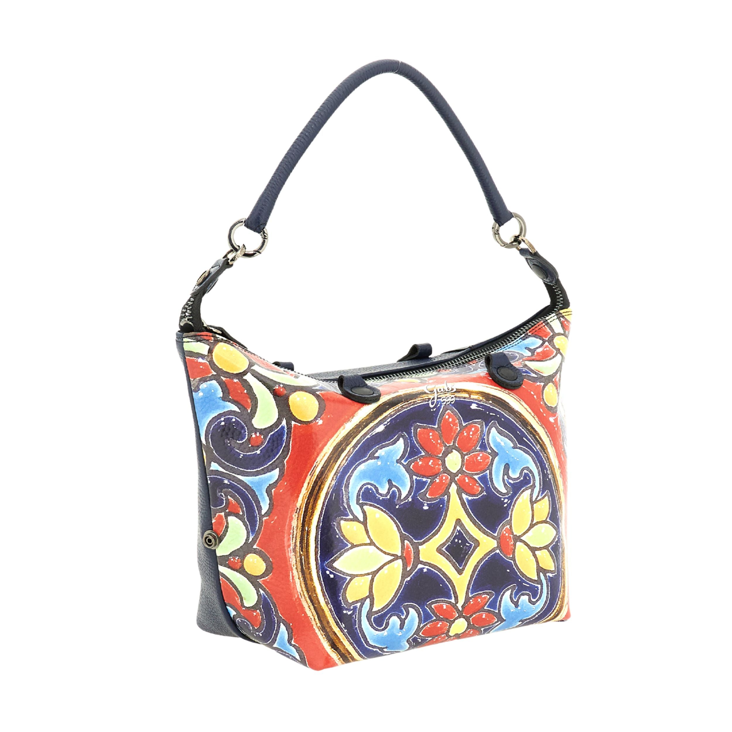 Gabs G3 Plus M Basic Borsa Zaino Trasformabile Hobo Shopper Tote Bauletto in Pelle Stampa 599