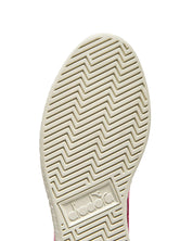 Diadora Sneakers Game L Low Waxed tomaia in Pelle Bianco Fucsia Sorbetto