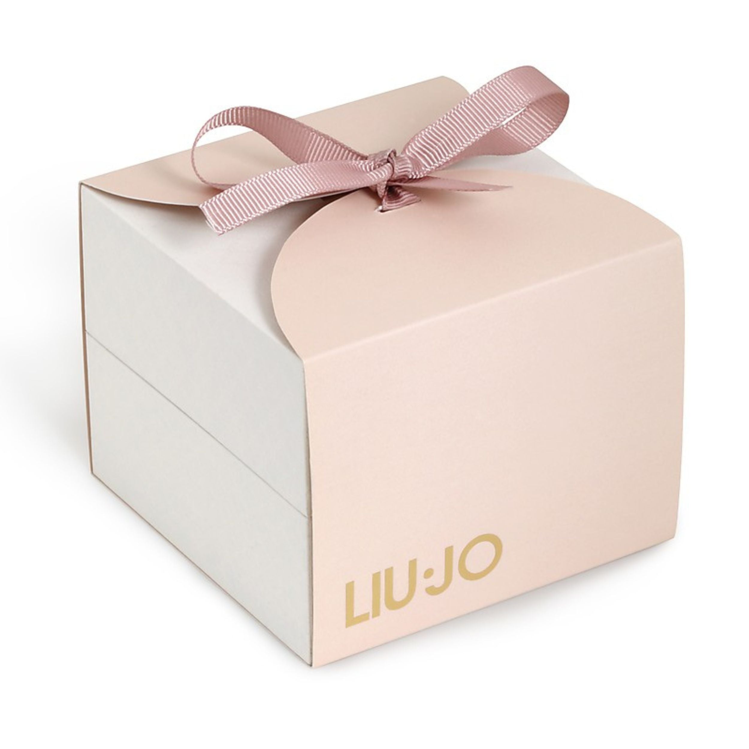 Liu Jo orecchini pendenti monogram acciaio inossidabile oro logo e zirconi LG2626