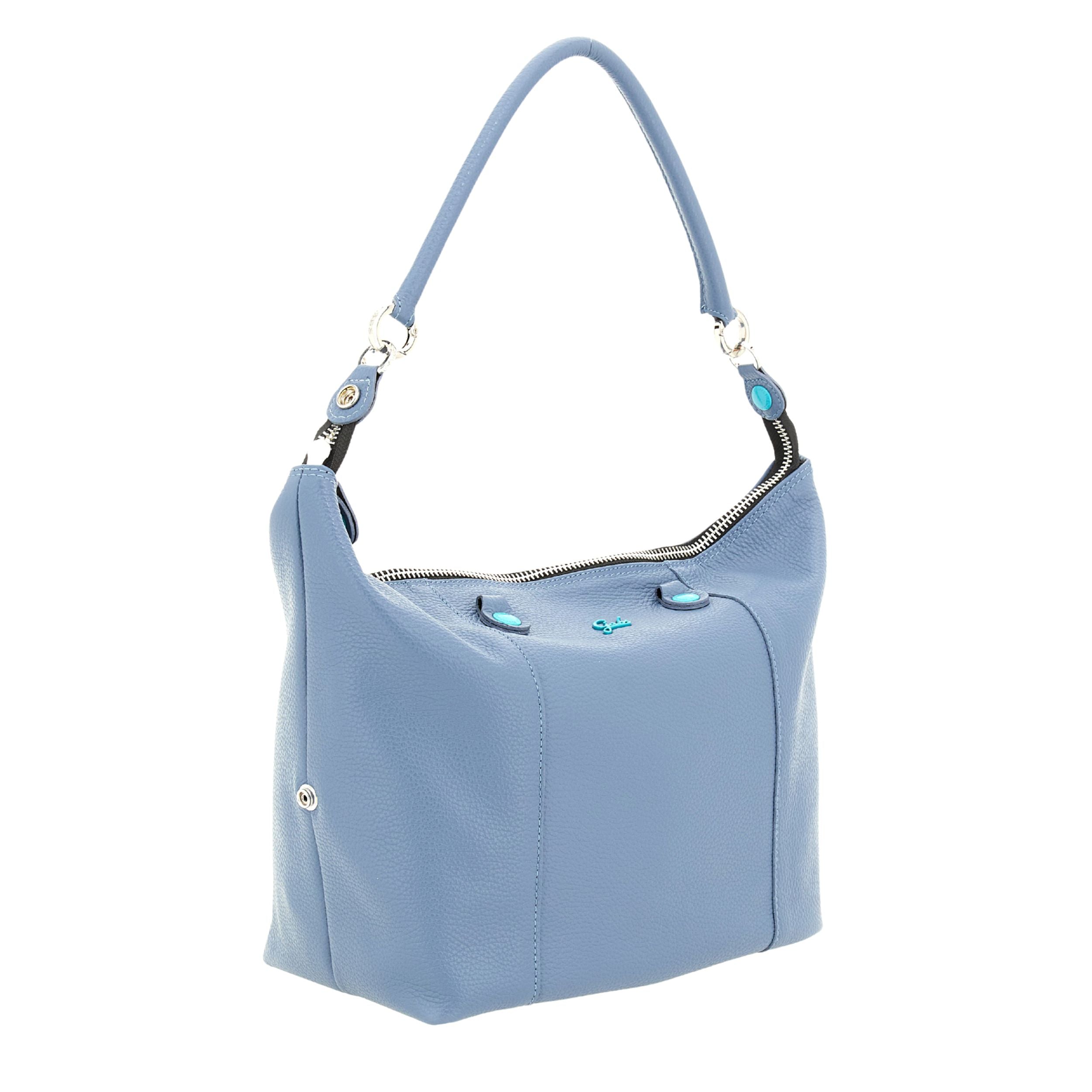 Gabs G3 Plus M Basic Borsa Zaino Trasformabile Hobo Shopper Tote Bauletto in Pelle Blu Ardesia