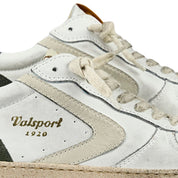 Valsport Scarpa Sneaker Davis Heritage in Nappa Bianco Verde Foresta Uomo