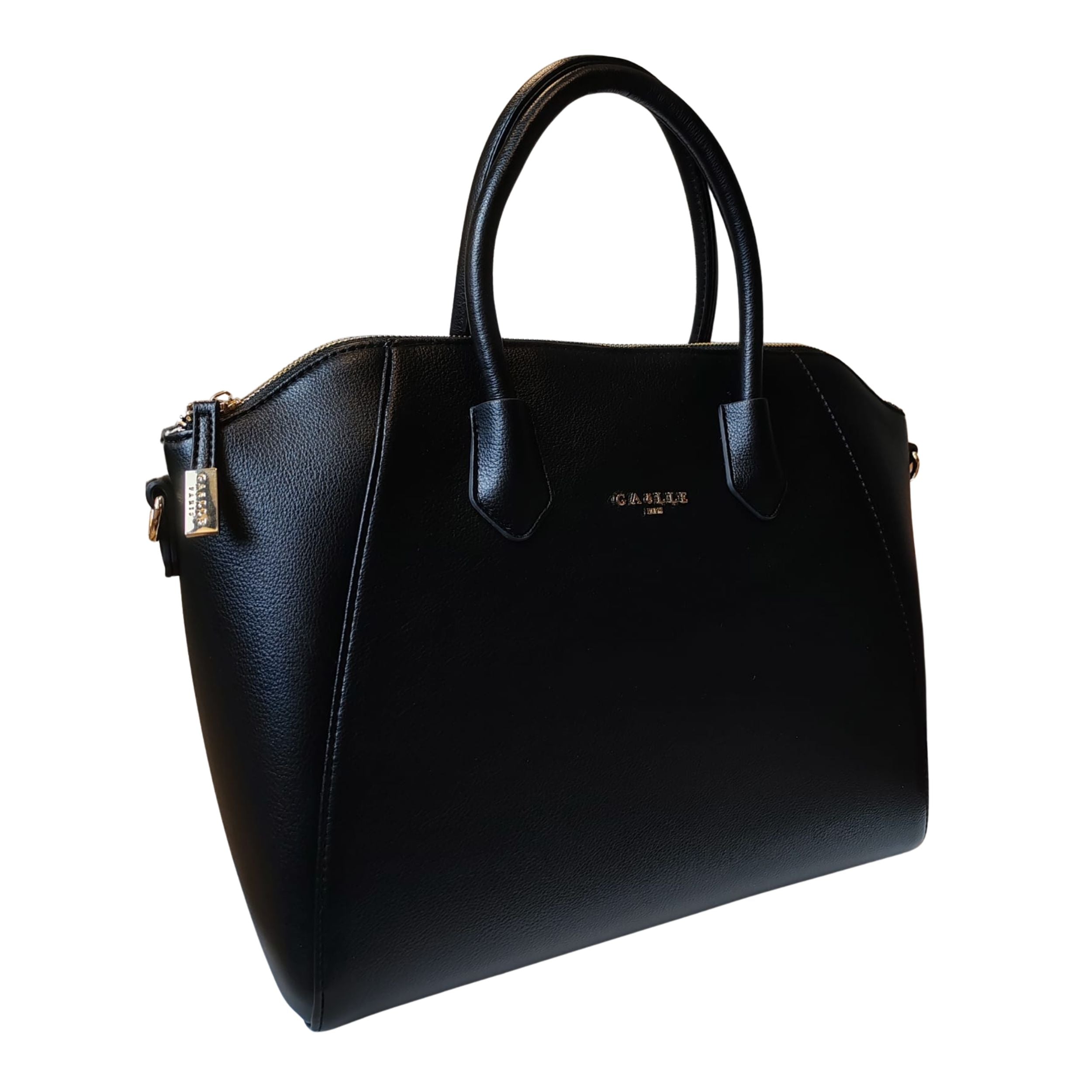 Gaelle Borsa a mano Maxi Duffle in Ecopelle Bottalato Nero Donna GAACW02324