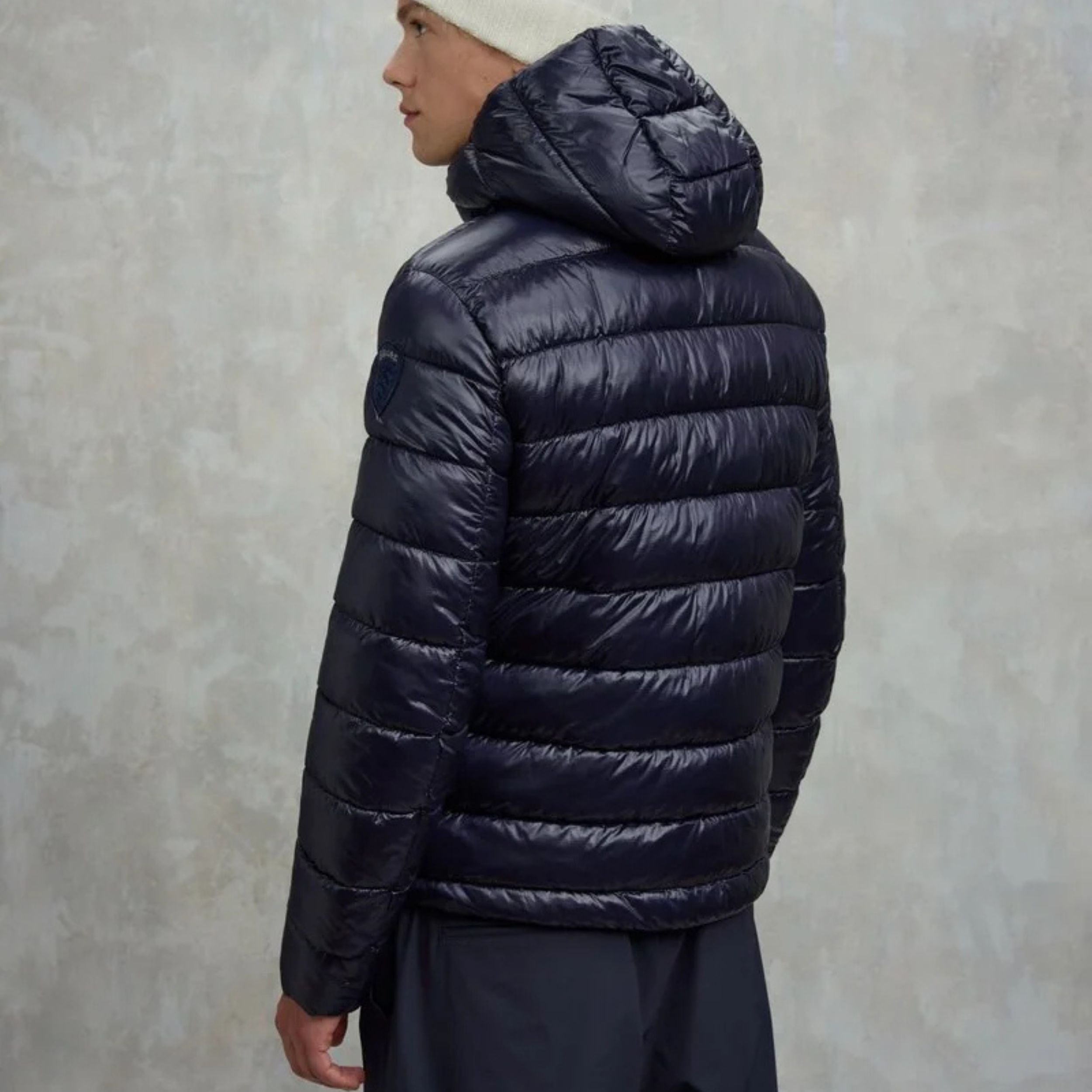 Blauer Giubbino Corto Imbottito Adams Blu Interno Tabacco Uomo