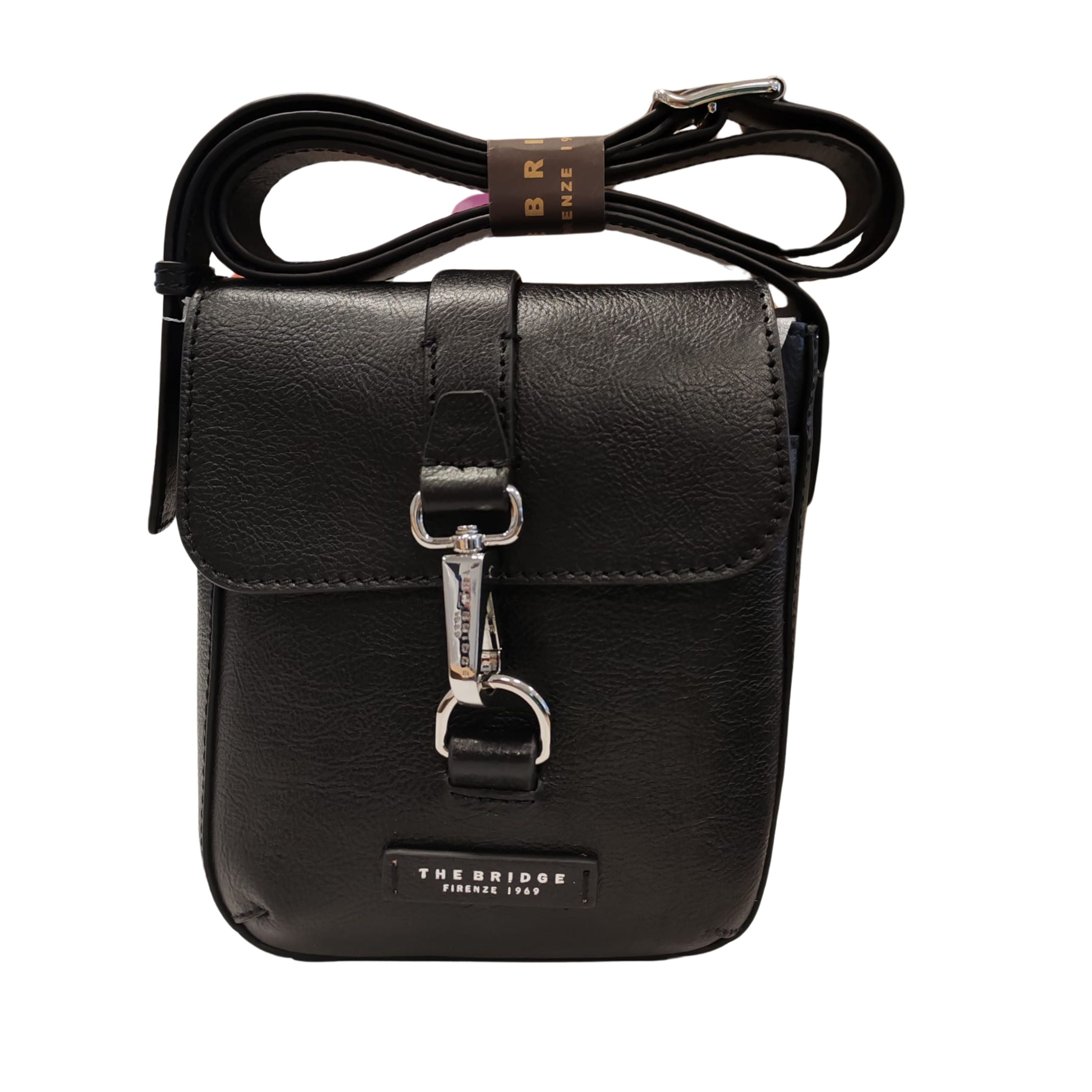 The Bridge Borsello Piccolo Crossbody Uomo Linea Cesare in Pelle Nero 451505D9