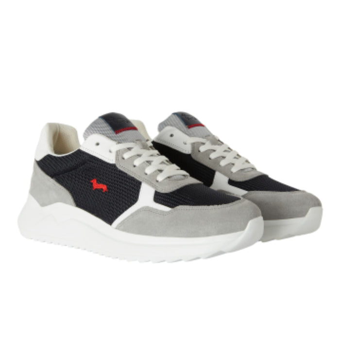 Harmont & Blaine Sneakers Pelle con Logo Bassotto Blu grigio 5