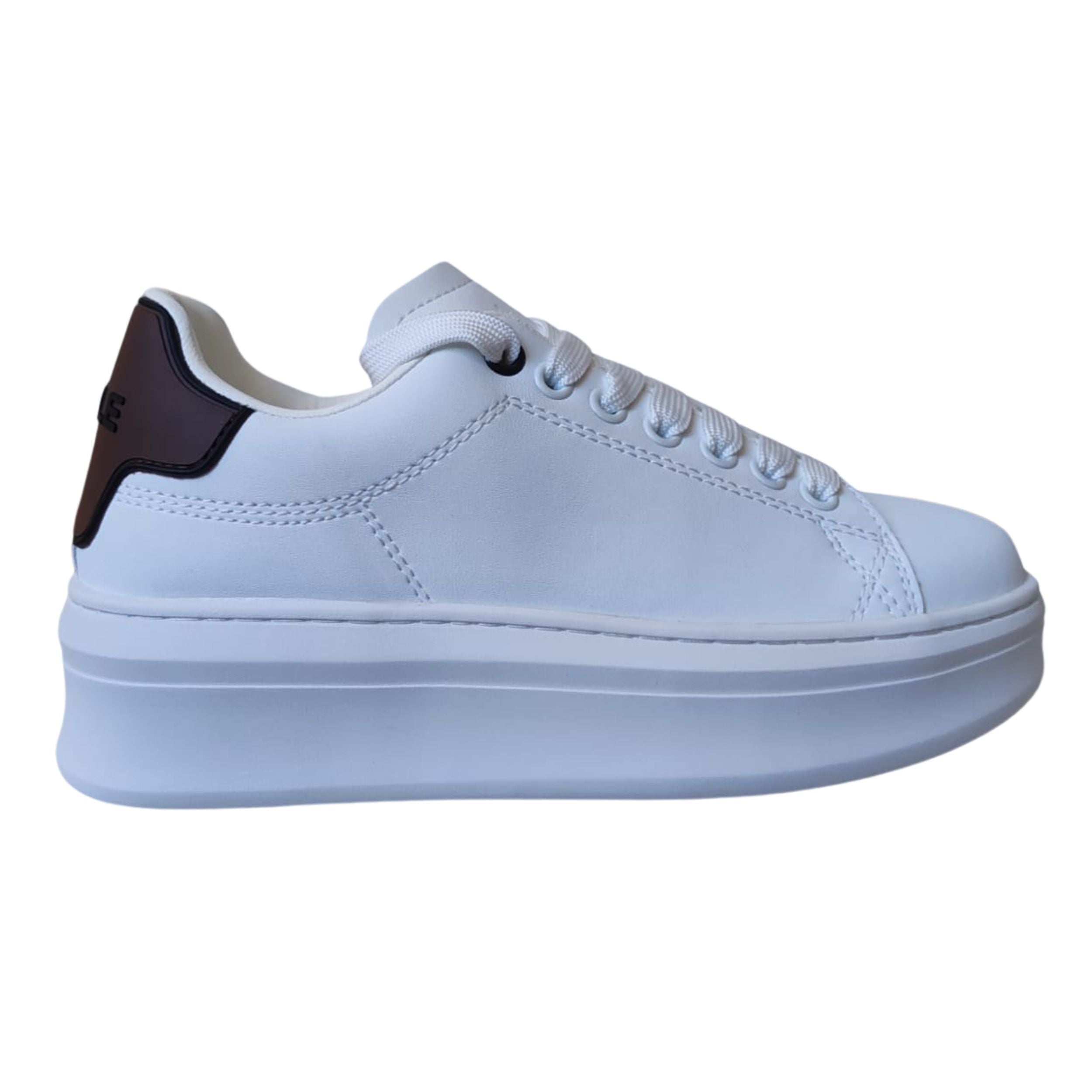 Gaelle Paris Scarpe Sneaker Addict in Pelle Marrone Bruciato Donna