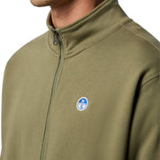 North Sails Felpa manica lunga BASIC FULL ZIP SWEATSHIRT verde militare 691221