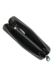 Gabs Black Leather Zip Wallet