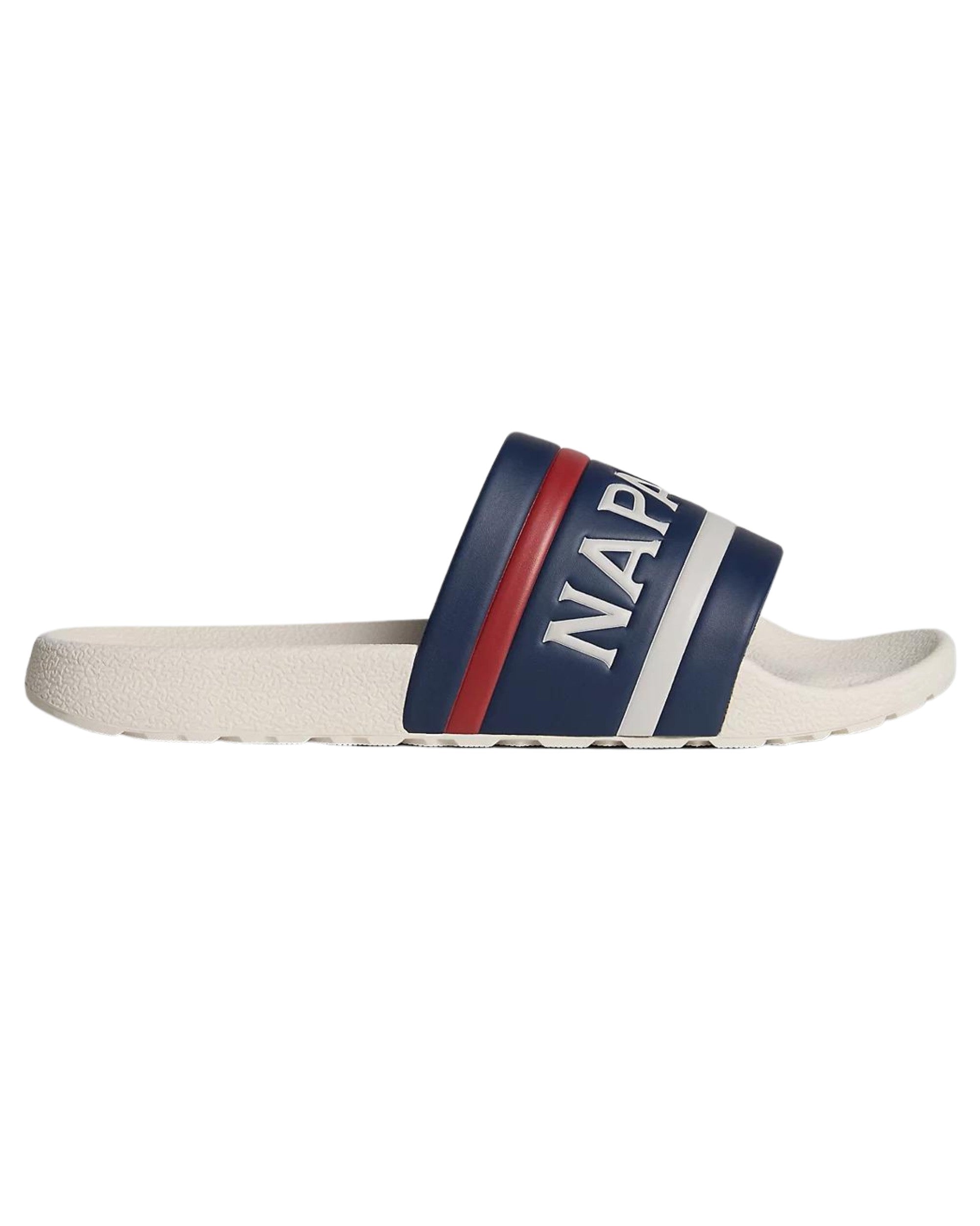 Napapijri Stream Stripes Slipper White Polyurethane