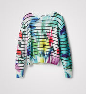 Desigual Pullover A Maglia Piatta Fantasia Multicolore Donna