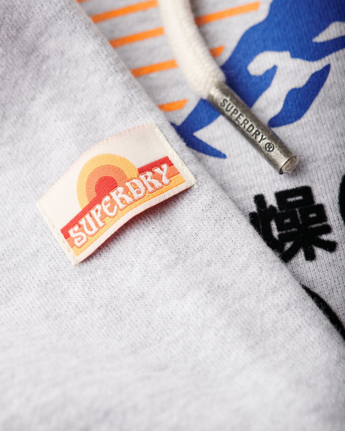 Superdry Hoodie Great Outdoors Graphic Cotone Grigio 6