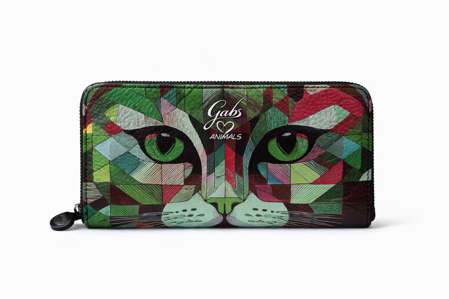 Gabs Portafoglio portamonete slot card zip around Pelle Gmoney17 Bull TRIP - GATTO VERDE