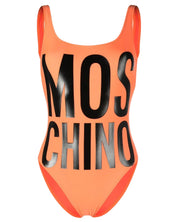 Moschino Swim Costume Intero Scritta Moschino Maxi Arancione