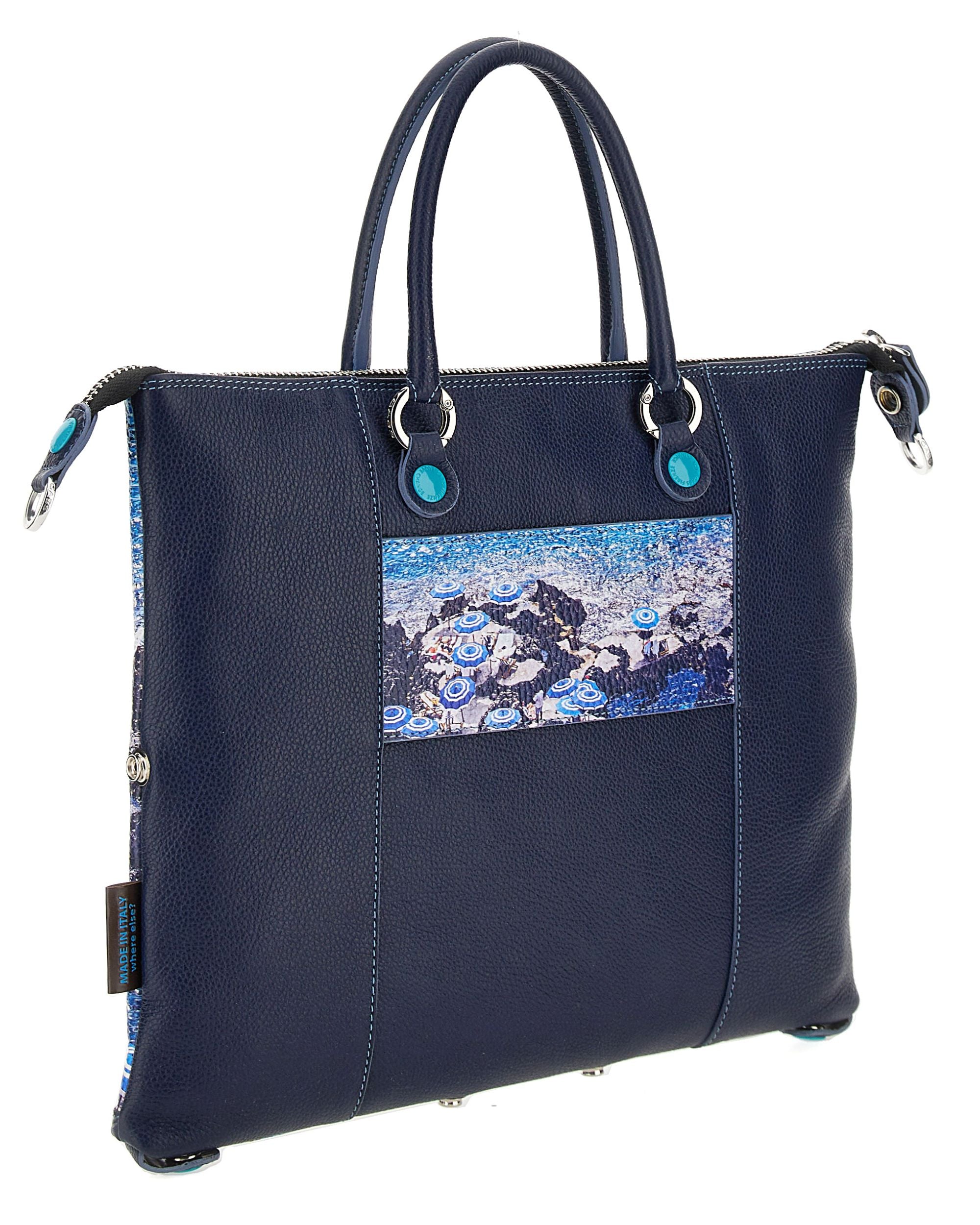 Gabs New York Shopper Tote Bauletto Zaino Trasformabile Blu Donna