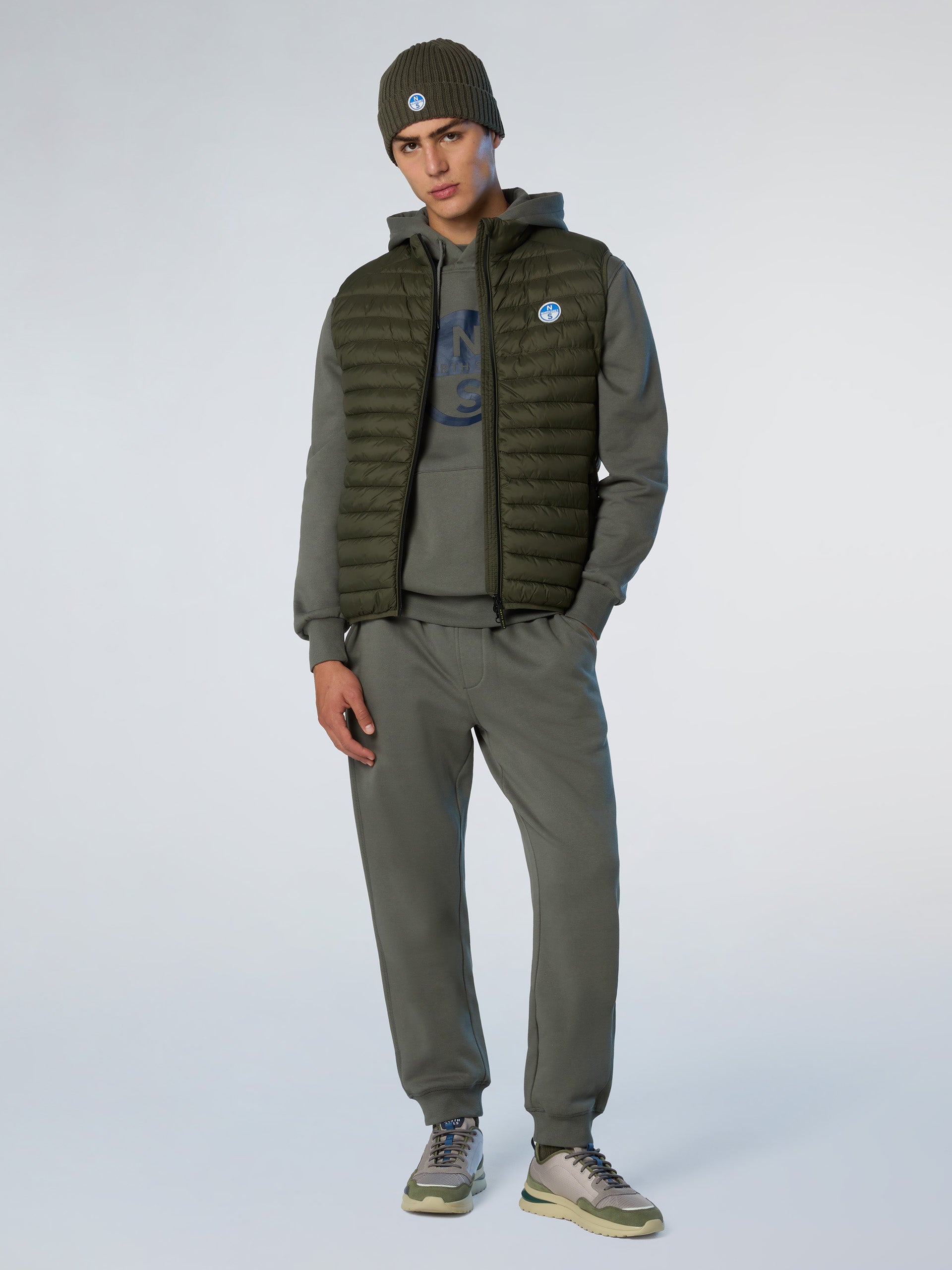 North Sails smanicato vest giubbino piumino leggero gilet zephyr antivento acqua forest verde