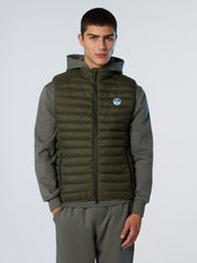 North Sails smanicato vest giubbino piumino leggero gilet zephyr antivento acqua forest verde