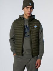 North Sails smanicato vest giubbino piumino leggero gilet zephyr antivento acqua forest verde