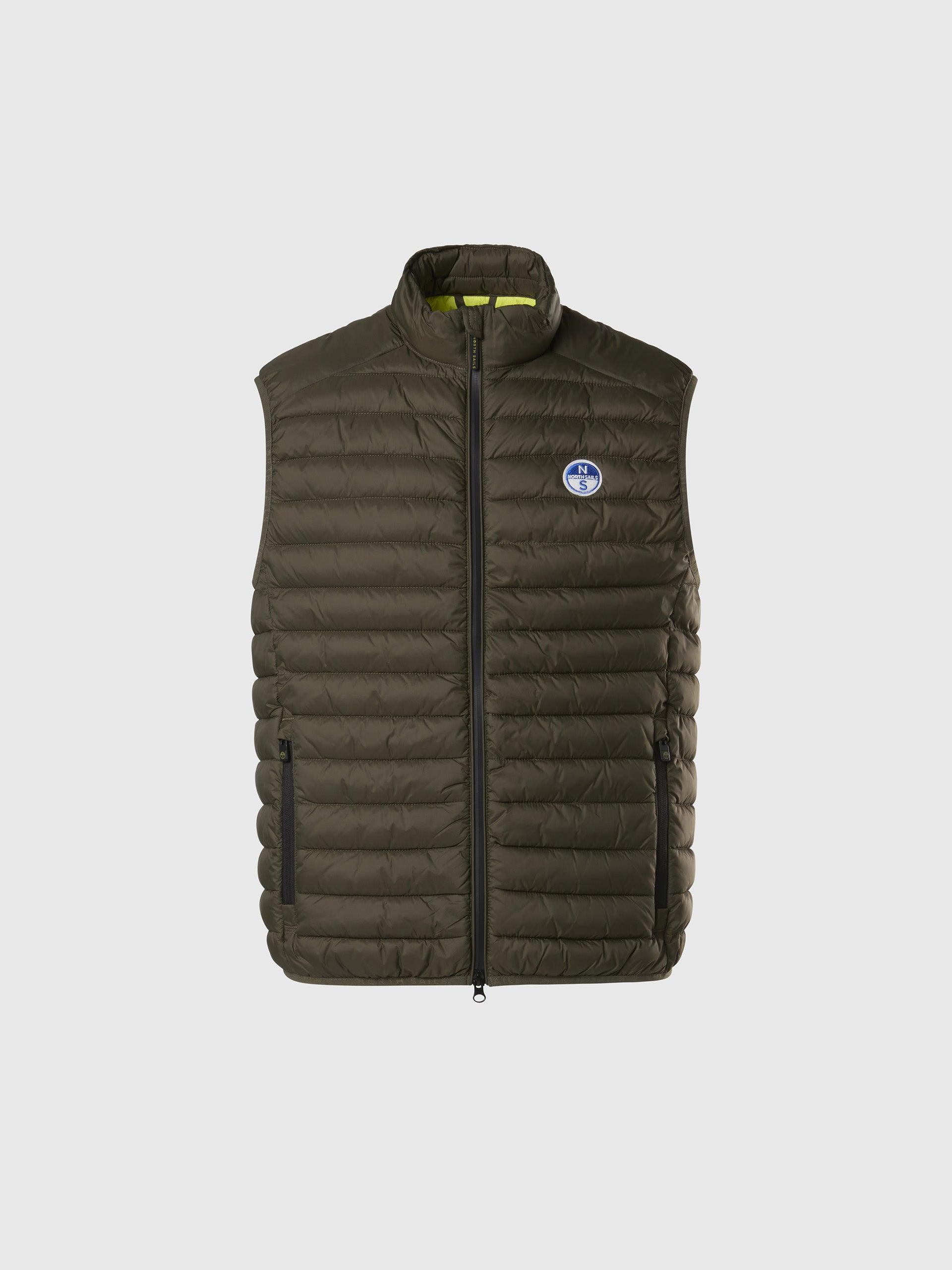 North Sails smanicato vest giubbino piumino leggero gilet zephyr antivento acqua forest verde