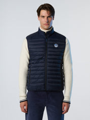 North Sails smanicato vest giubbino piumino leggero gilet zephyr antivento acqua Navy blu