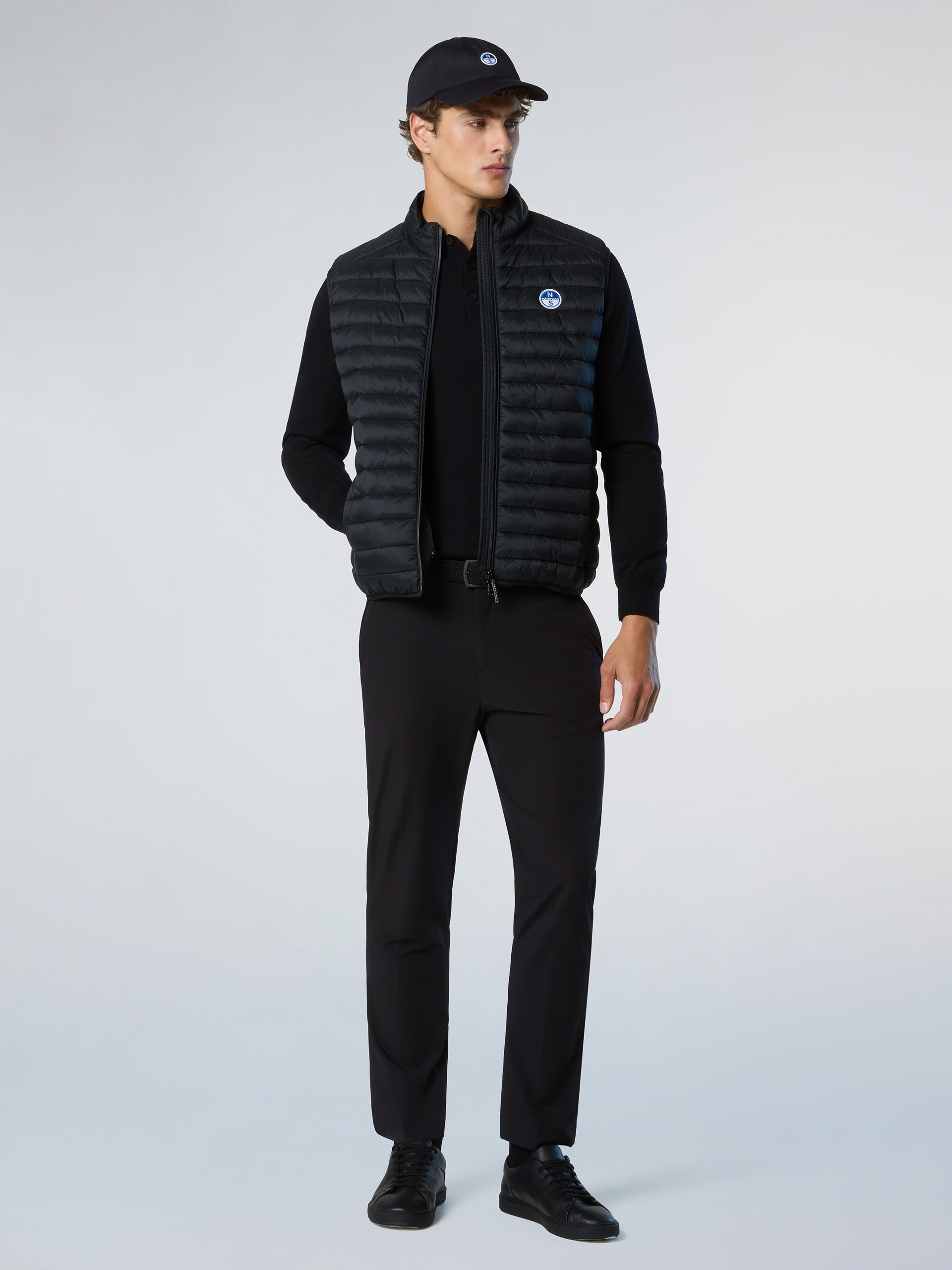 North Sails smanicato vest giubbino piumino leggero gilet zephyr antivento acqua black nero