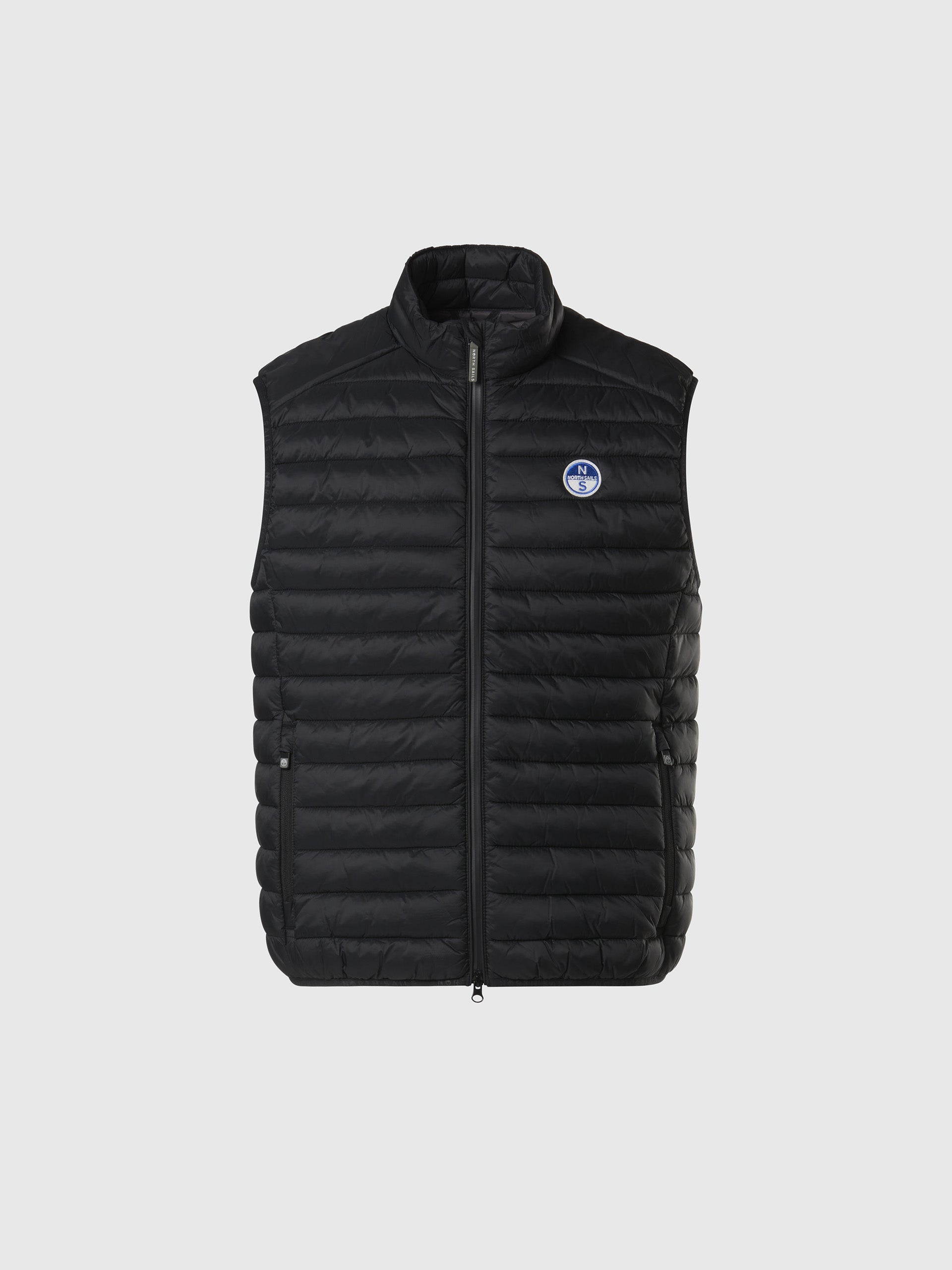 North Sails smanicato vest giubbino piumino leggero gilet zephyr antivento acqua black nero