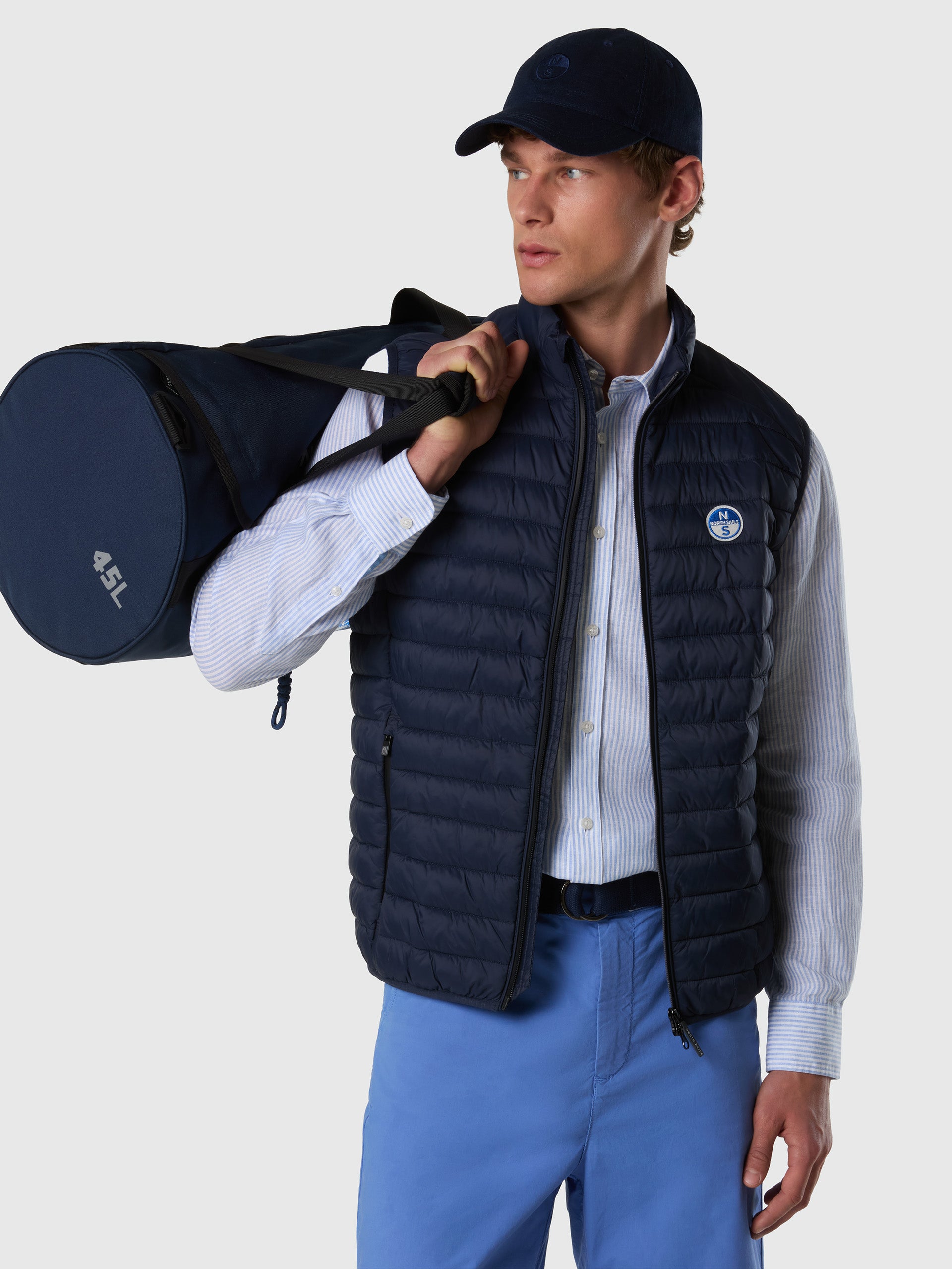 North Sails smanicato vest giubbino piumino leggero gilet zephyr ultralight antivento acqua 603423-0802