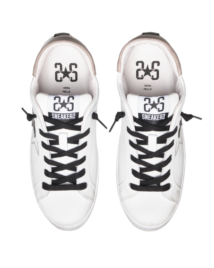 Sneaker One Star In Pelle Bianco Uomo 4