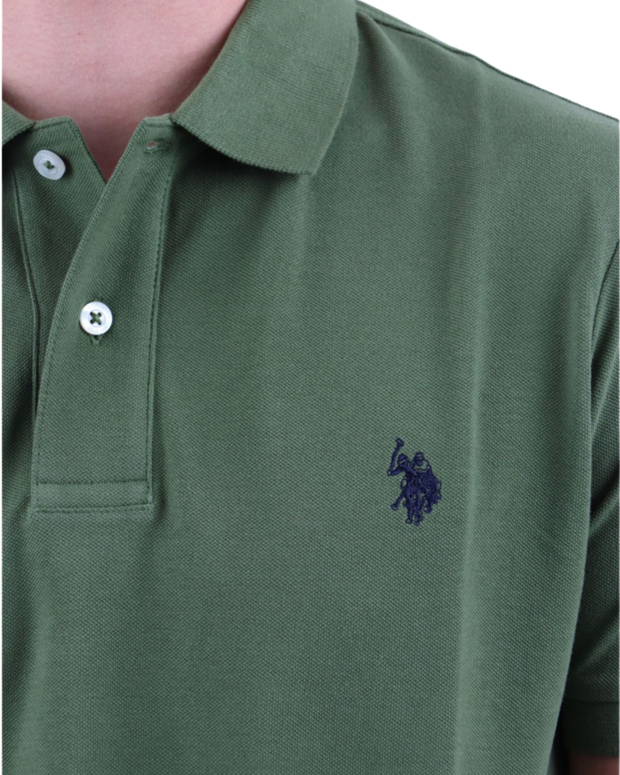 U.S. Polo Assn. T-Shirt Logo Fronte e Retro Cotone Verde